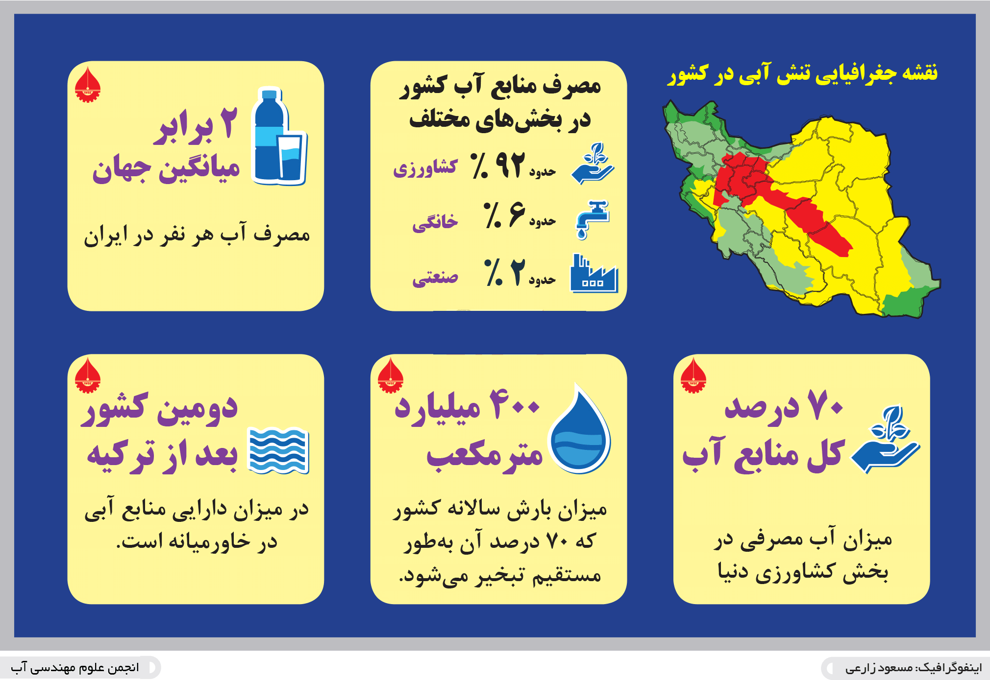 تنش آبی در ایران [+ نقشه جغرافیایی ] | آبتک